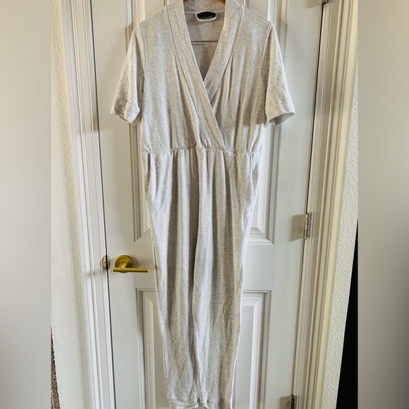 HATCH COLLECTION The Nurse-To-Errands Jumpsuit Light Gray (Missing Tie) | XS - Picture 2 of 6